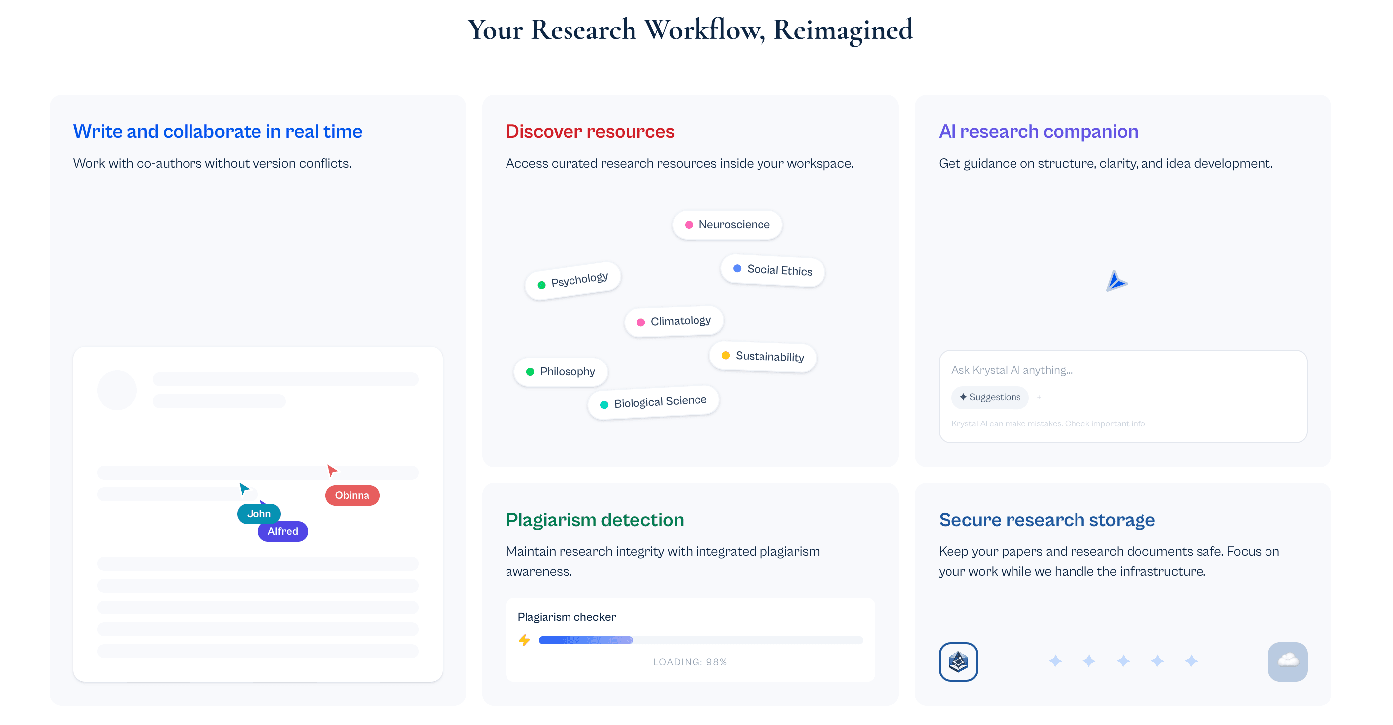KrystalScholr interface